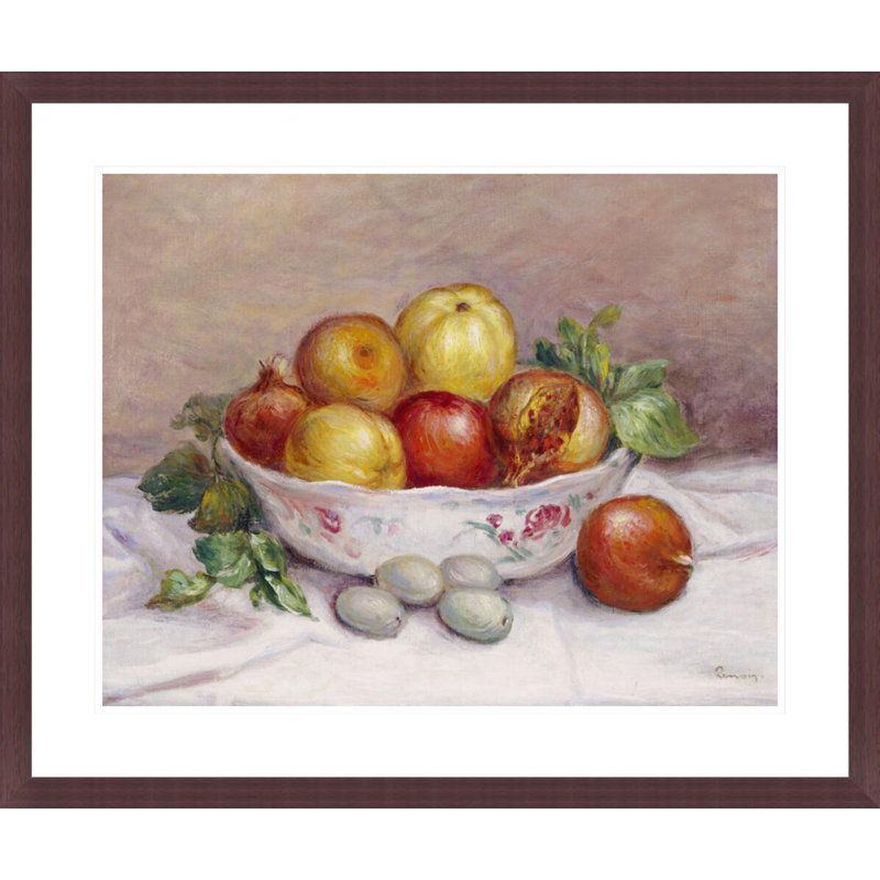 «Nature Morte a la Grenade» par Pierre-Auguste Renoir, impression giclée encadrée, H 23,5 po x l 28,05 po