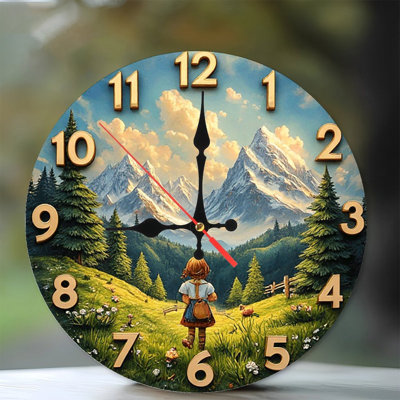 Horloge murale montagne