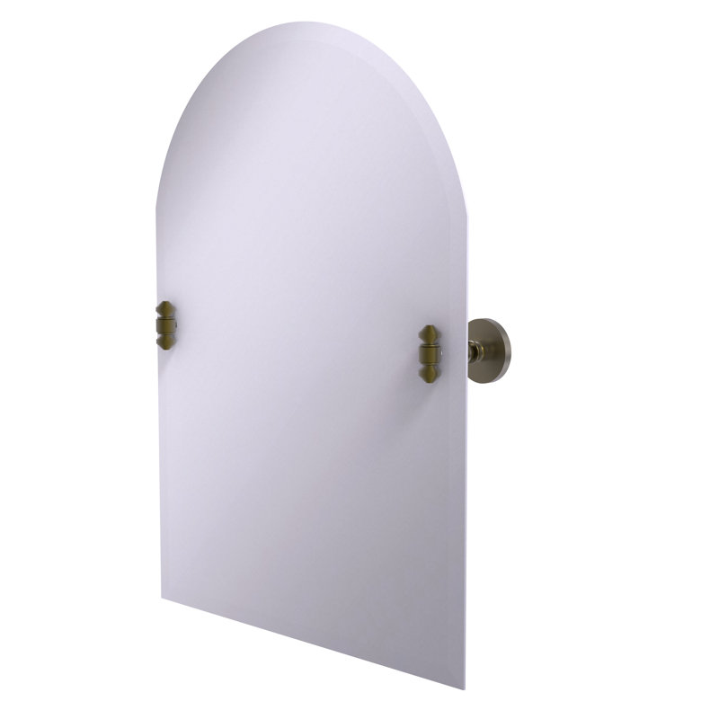 Miroir supérieur arqué 21 "x 26" Marchmont, Laiton antique
