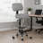 Fea Medical Drafting Stool, Gray Vinyl, Low Back And Padded Seat, Chrome-118318940