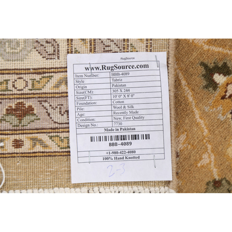 One-of-a-Kind 8'0" X 10'0" New Age Area Rug in Gold