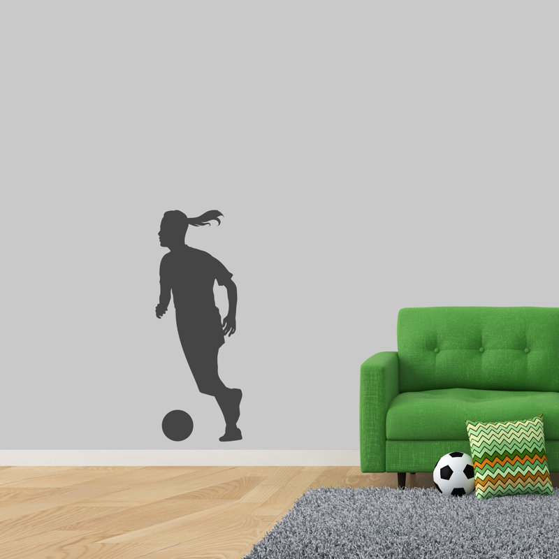 Adhésif mural soccer, Gris foncé