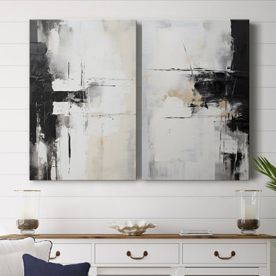 ABSTRACT Series Dxxx - Toile tendue avec châssis de qualité supérieure - Prêt à être accroché