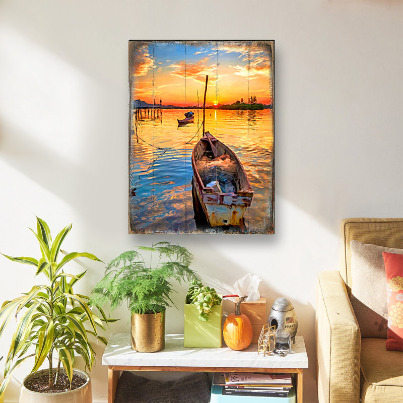Ensemble de bois pour bateau à coucher de soleil Sorrell, H 12 po x l 18 po x P 1 po