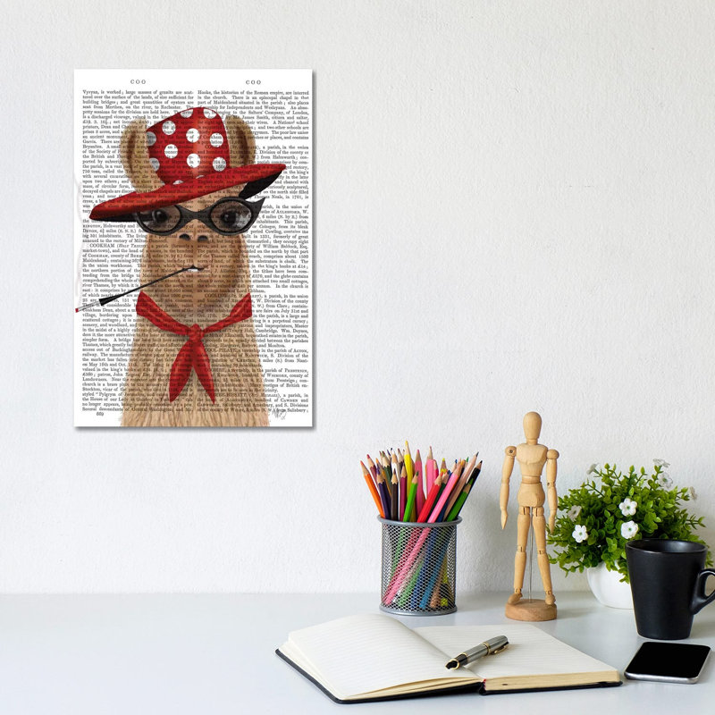 «Fabulous Llama» par Fab Funky - impression d'art graphique, Aucun mat, Toile tendue, H 12 po x l 8 po x P 0,75 po