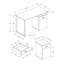 Bureau d'ordinateur, bureau personnel, ordinateur portable, installation à gauche, à droite, tiroirs de rangement, L 48 po, bureau, stratifié blanc, métal blanc, contemporain, moderne-1503824706