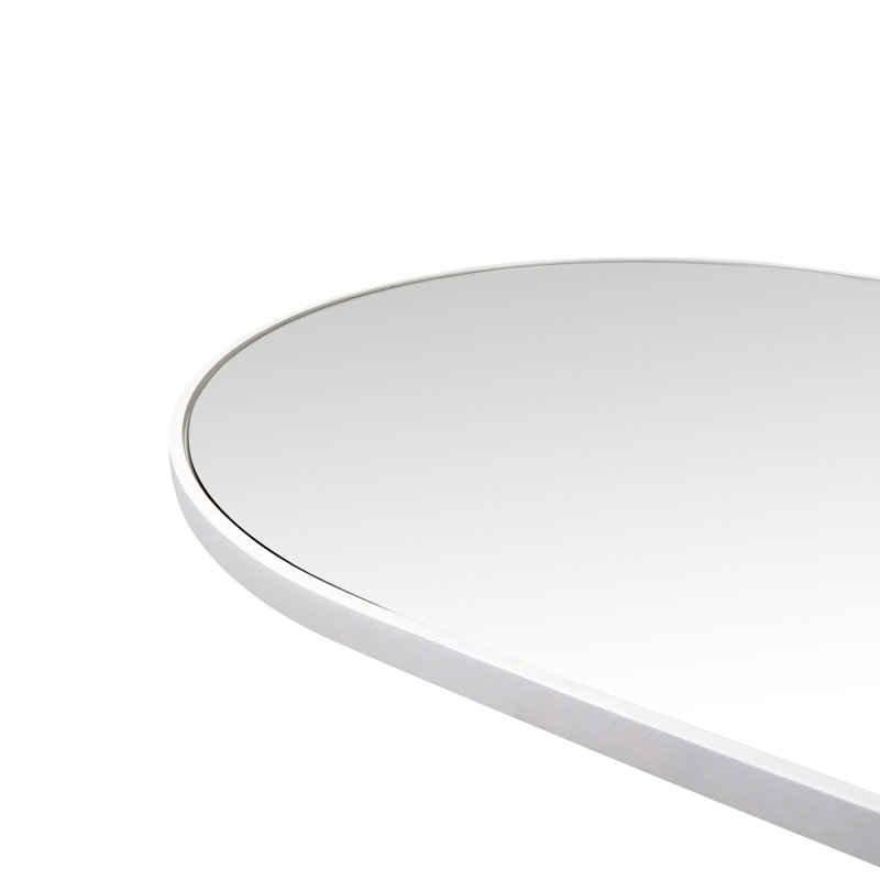 Kira Metal Mirror, White, 83" x 48"