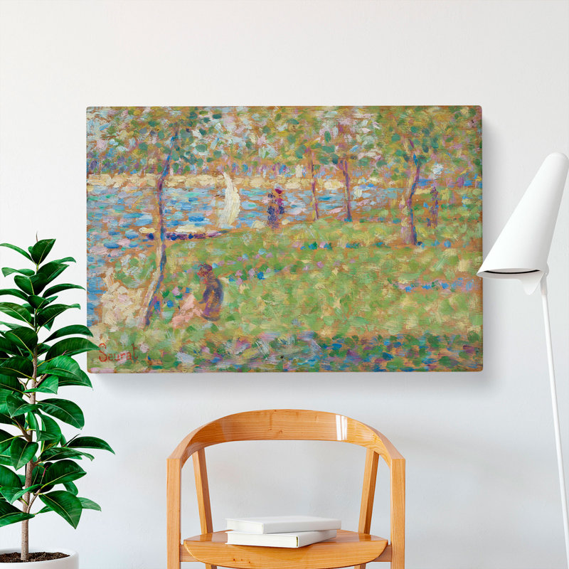Study For La Grande Jatte Vol.1 by Georges Seurat - Wrapped Canvas Painting, 40cm H x 60cm W x 3cm D