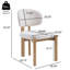Chaises de salle à manger rembourrées de style Mid-Century avec structure en bois d'hévéa-118740439