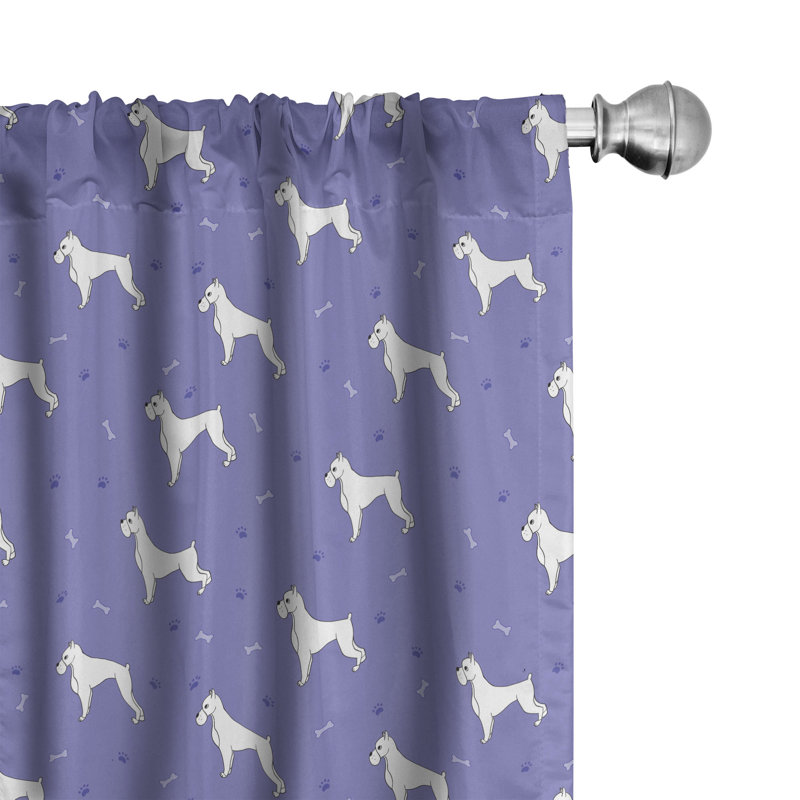 Turtle Semi-Sheer Rod Pocket Curtain Panels, 28" x 63", Purple