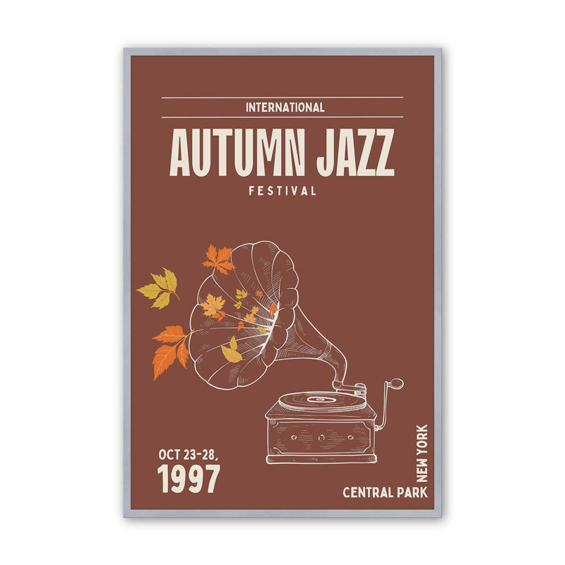 Autumn Jazz Festival, reproduction d'affiche, H 25,25 po x l 19,25 po, Chrome poli