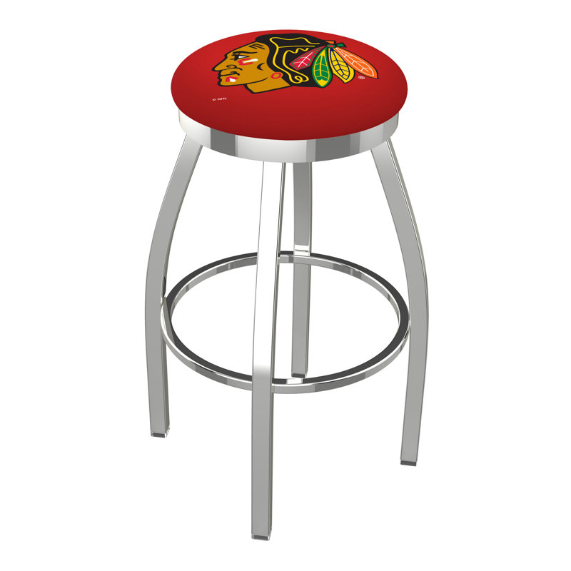 Tabouret pivotant très haut NHL, Chicago Blackhawks - Red, Chrome, Très grand (siège d'une hauteur de 36 po)