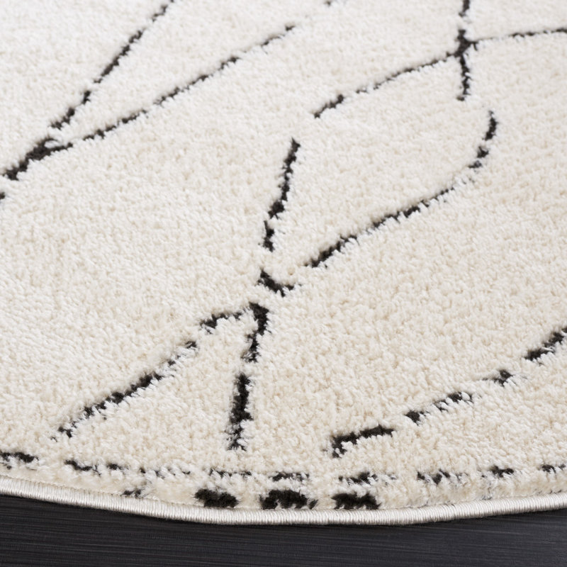 Shenay Performance Abstract Rug, Round 6'7"