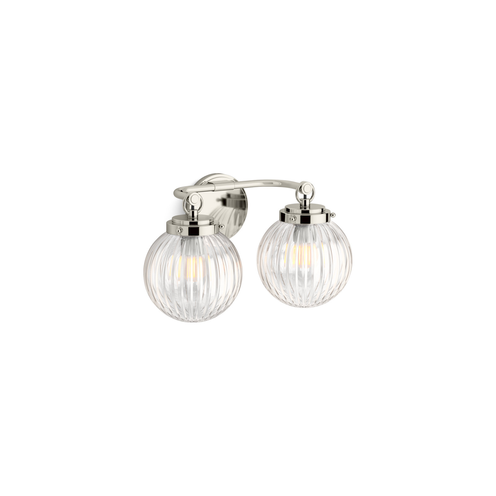 Kohler Embra 2-Light Armed Sconce, Polished Nickel