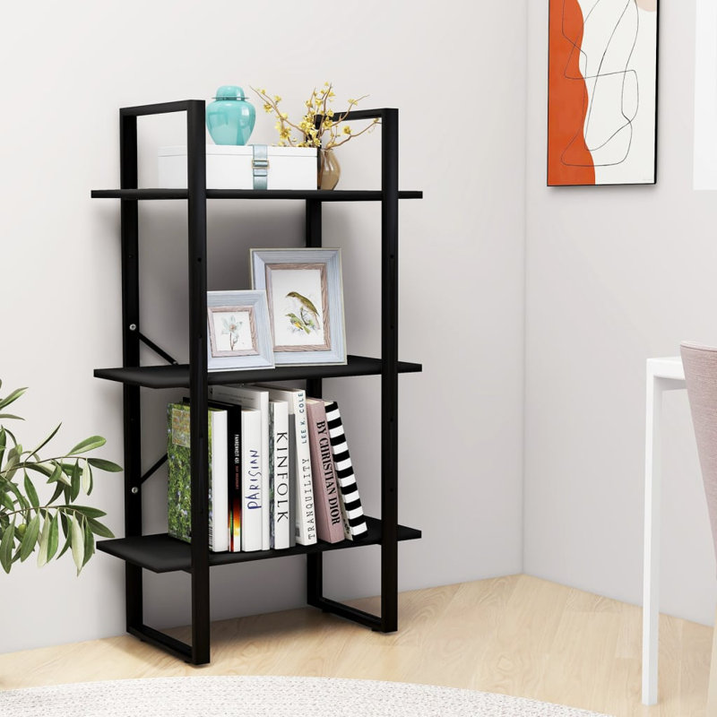Storage Shelf 23.6"x11.8"x41.3" Engineered Wood, Concrete Gray