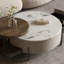 Table basse ronde en pierre micro-cristalline