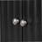 Four-Door Sideboard with Wavy Pattern Doors, Cylindrical Legs, and Sleek Metal Handles-425742556