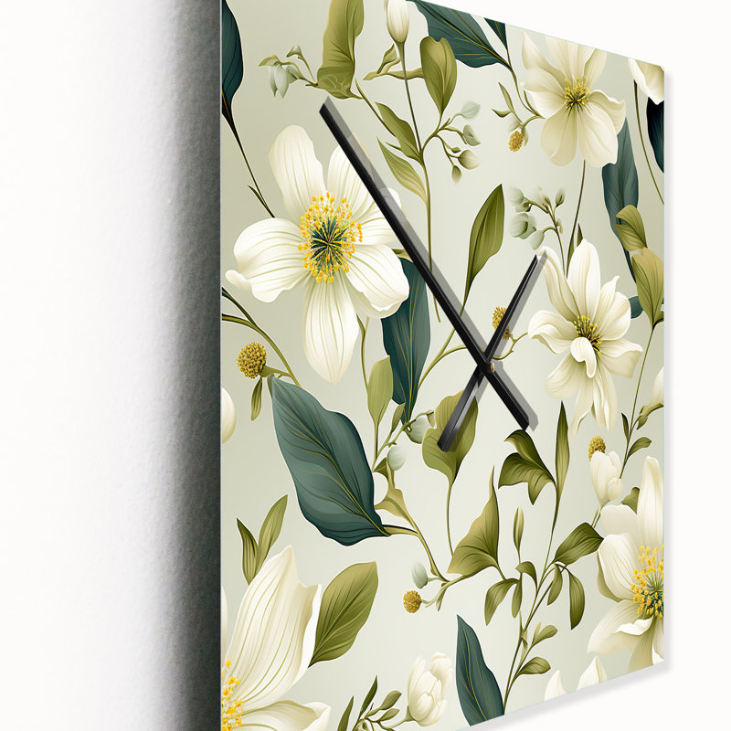 Serene Botanics Tropical Motif III - Très grandes horloges murales tropicales, H 28 po x l 12 po x P 1 po