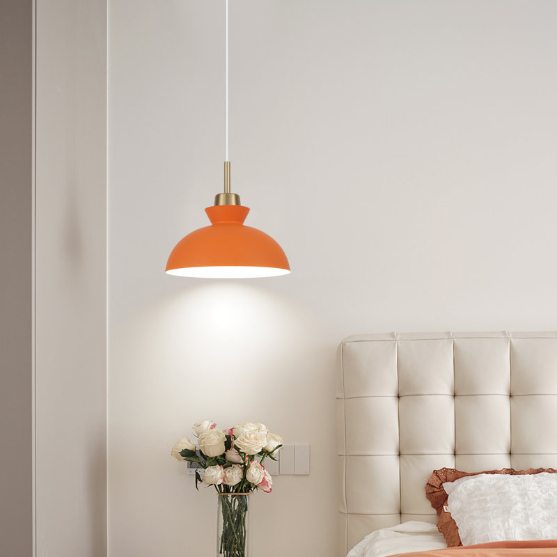Luminaire suspendu simple à 1 lumière Gibran, Orange