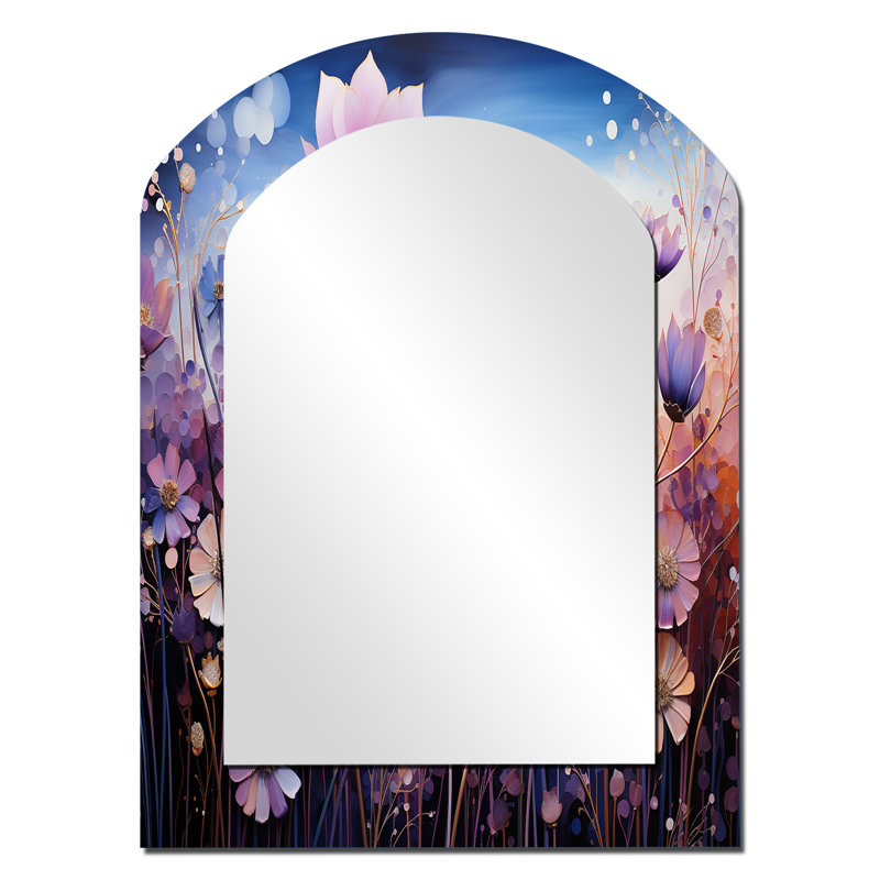 Mauve mystique Blooms VI - Botanicals arche miroir, 34 po x 25 po