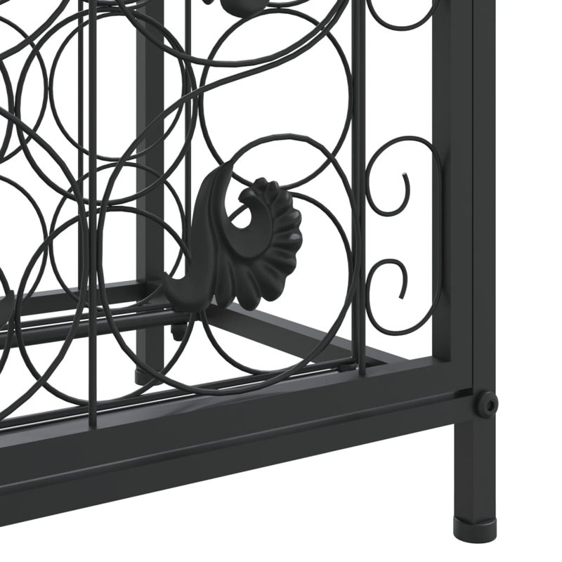 Gulfcrest Wine Rack Black Wrought Iron, 200cm H x 45cm W x 36cm D