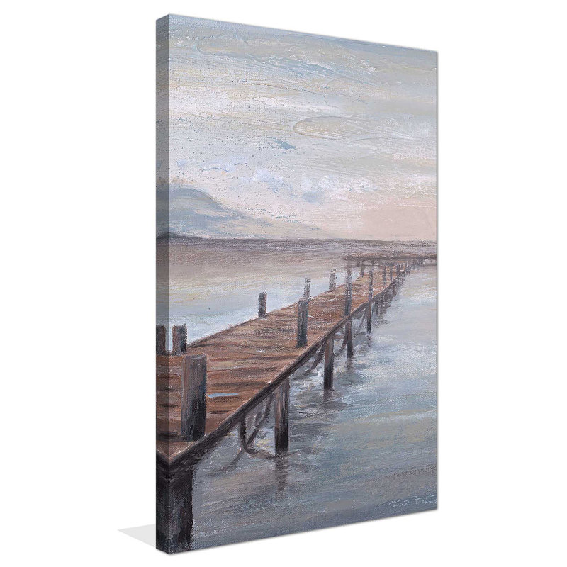 Calm Placid Lake - Peinture, L 18 po x H 30 po, Toile tendue
