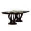 Table de salle à manger Vinci, plateau extensible 84-107 pouces, brun espresso rétro