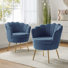 Chaise de travail en velours avec design ergonomique Louise