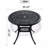 Cast Aluminum Patio Dining Table With Black Frame And Umbrella Hole