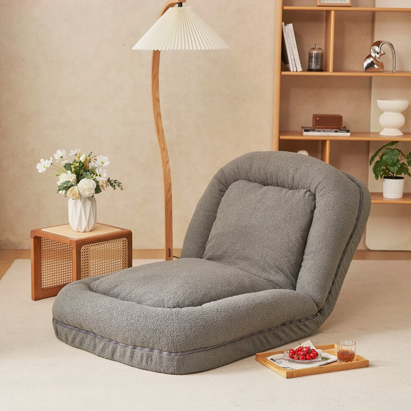 Canapé-lit triple rabattable, Tissu gris