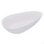 Baignoire autoportante de 59 po à surface solide, baignoire autoportante en résine de pierre de luxe fabriquée à la main avec trop-plein et bonde escamotable, blanc brillant GF-24S02-59GW