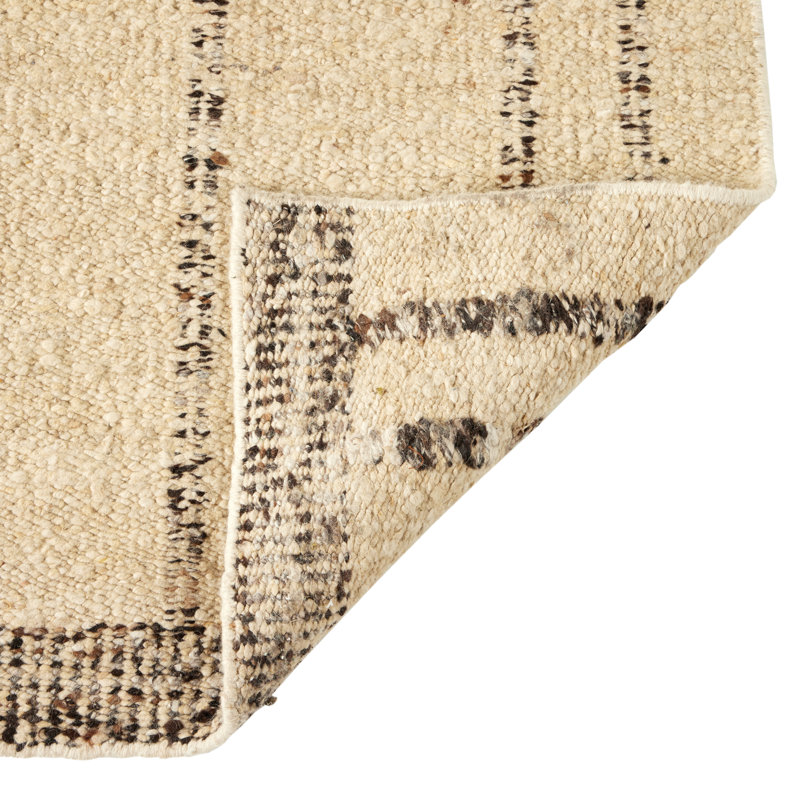 Corwin Striped Area Rug in White/Neutral, Rectangle 10' x 14'