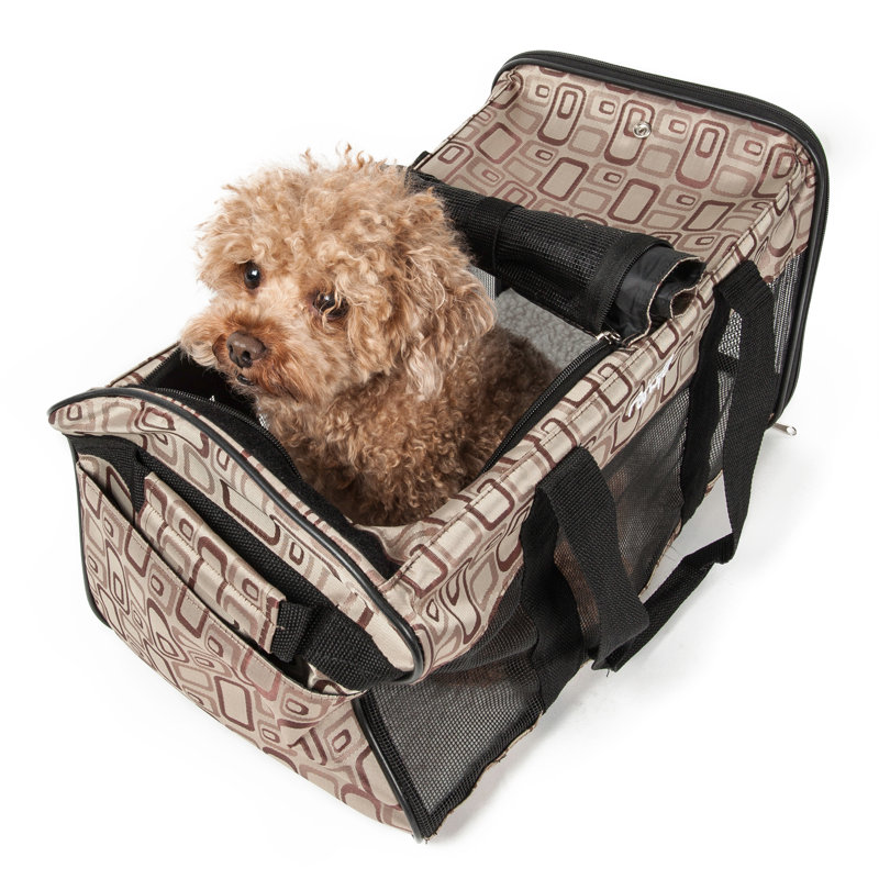 Medium Brown Soft Sided Airline Approved Pet Carrier