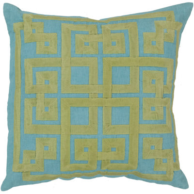 Embroidered Linen Throw Pillow