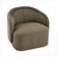 Fauteuil d'appoint courbé et rembourré 1 place pour le salon Boucle, vert riche-345805646