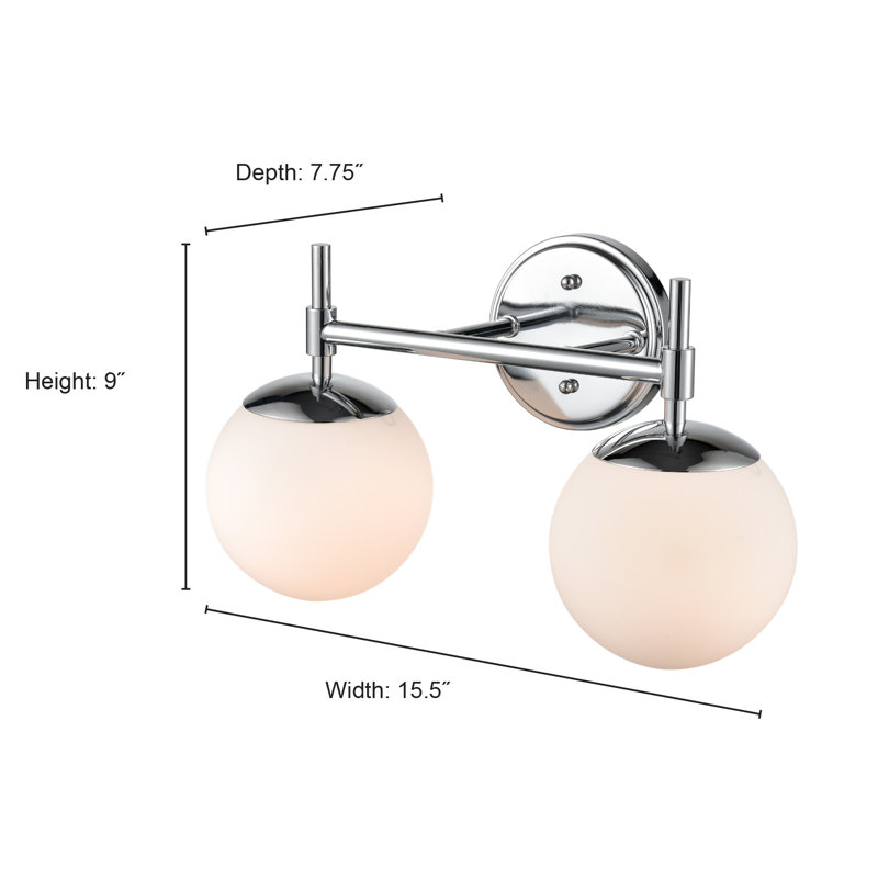 Éclairage de meuble-lavabo à intensité variable Aparicio, Chrome, 2