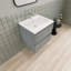Meuble-lavabo flottant moderne simple Alcester Ivy Bronx-821752254
