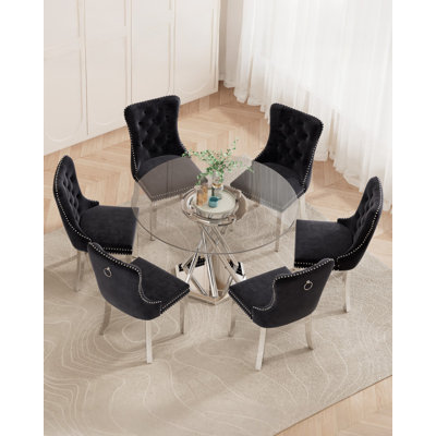 Ensemble de table de salle à manger 47,2 po pour 6 personnes