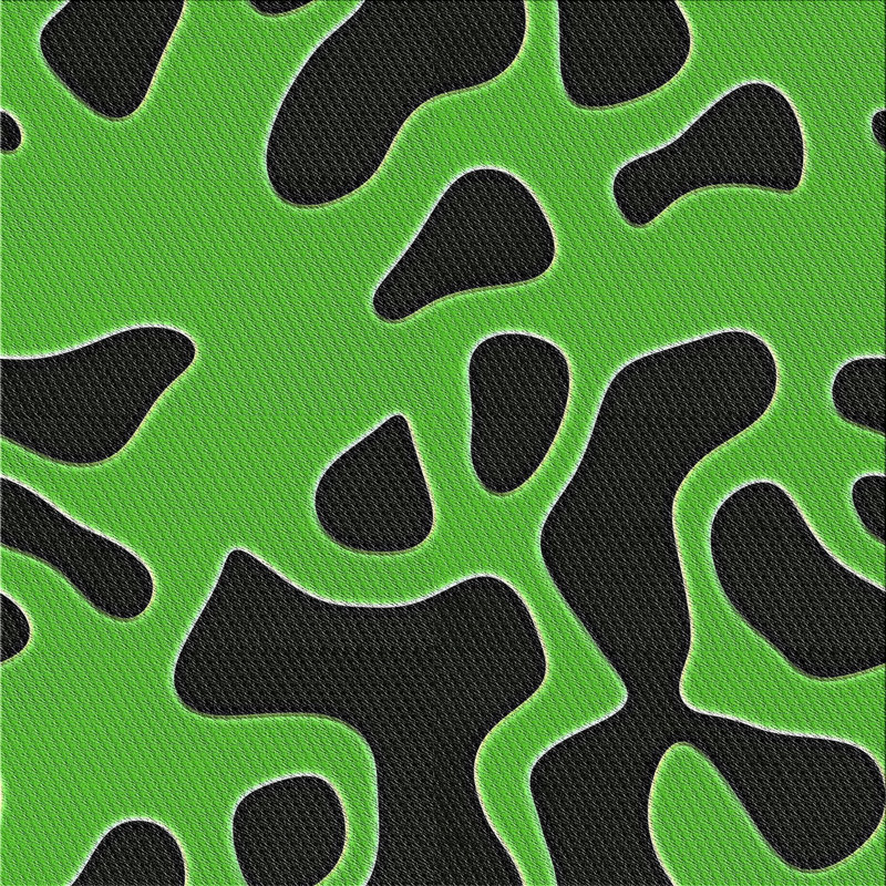 Vert abstrait Tapis décoratif, Carré 7 pi