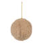 Boules de Noël en fausse fourrure et paillettes - 2,75 po - beige - ensemble de 4
