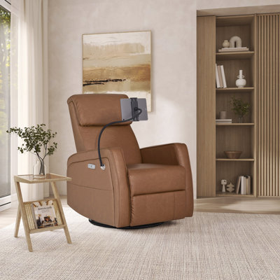 Evolur Maverick Power Recline Glider With Device Holder by Evolur