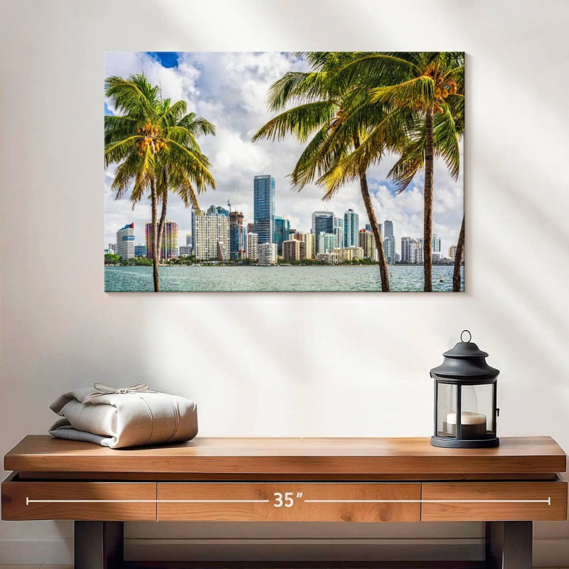 Ravi, centre-ville tropical de Miami, H 16 po x l 24 po