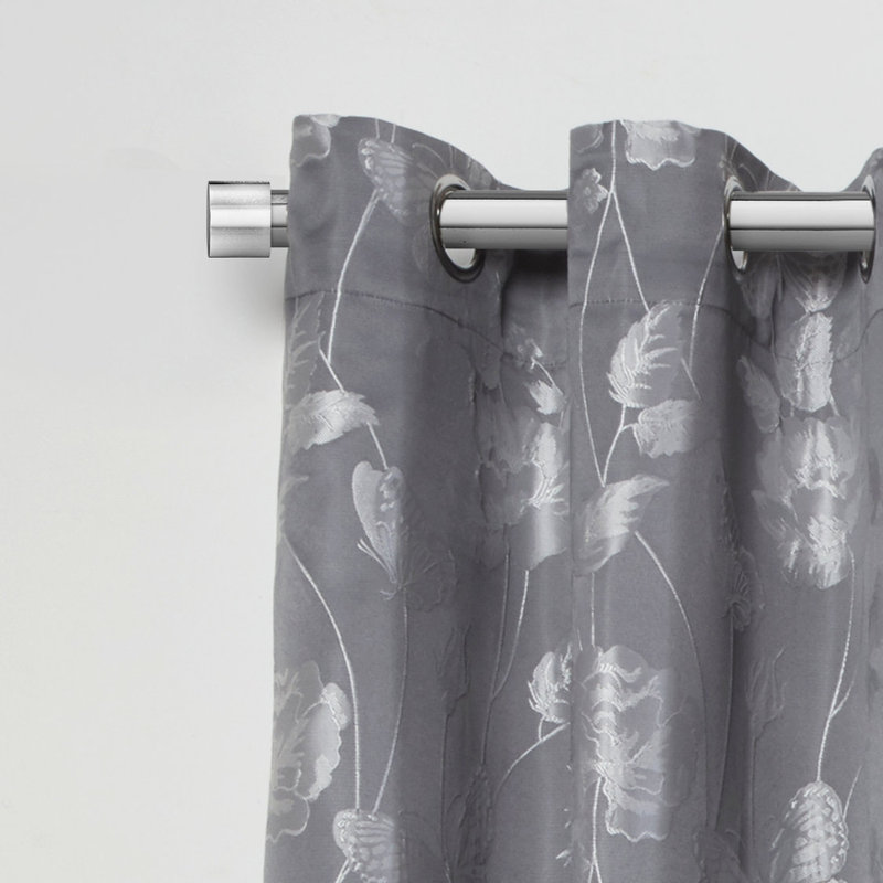 Full Stop Extendable Eyelet Curtain Pole and Hardware Set, 1.6 - 3m, Chrome