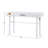 One Drawer White Metal Vanity Desk - Recessed Panels, Frame, Straight Legs For Bedroom Organization Tips With A Panel Design, Decorative Enhancement