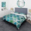 Natural Blue Circle - Ensemble de housse de couette moderne et contemporain - Microfibre de polyester-38757138