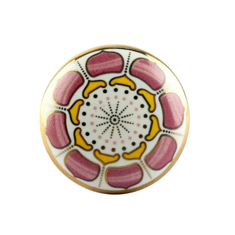 Paquet multiple de boutons de champignon Marigold de 1,8 po de diamètre, Rose / blanc / or