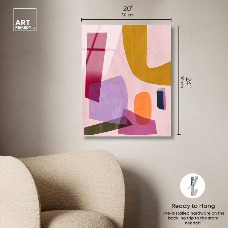 «Fiesta Hues I», impression murale lumineuse sur acrylique par Art Remedy, H 24 po x l 20 po