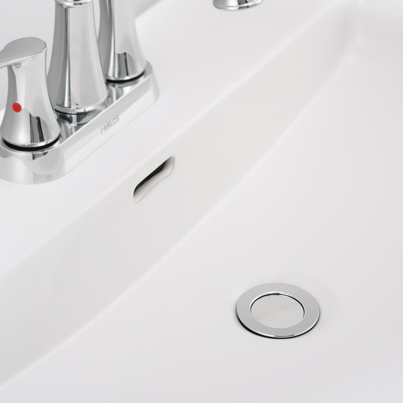 Pop-Up Bathroom Sink Drain With Overflow, Chrome