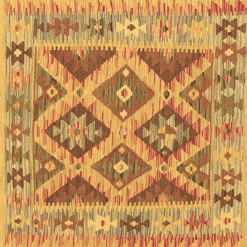 Washable Abstract Indoor Rug, Square 3'