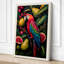Macaw Among Fruits Tropical - Wrapped Canvas-1528177839-1528177834